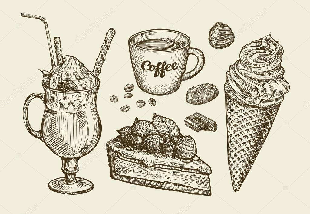 Detail Gambar Doodle Eskrim Milkshake Di Dalam Cup Nomer 44