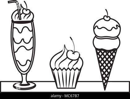 Detail Gambar Doodle Eskrim Milkshake Di Dalam Cup Nomer 56