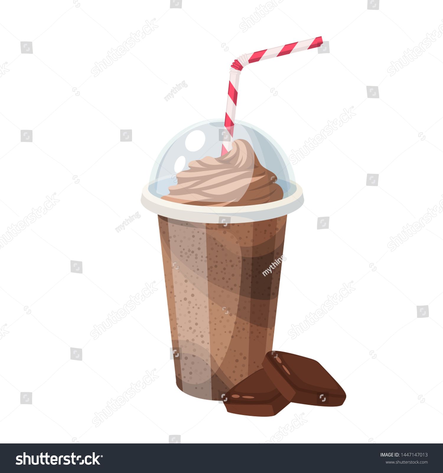 Detail Gambar Doodle Eskrim Milkshake Di Dalam Cup Nomer 9