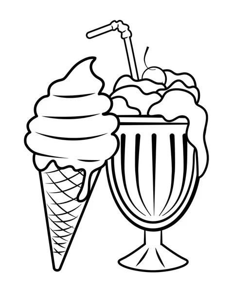 Detail Gambar Doodle Eskrim Milkshake Sederhana Nomer 30