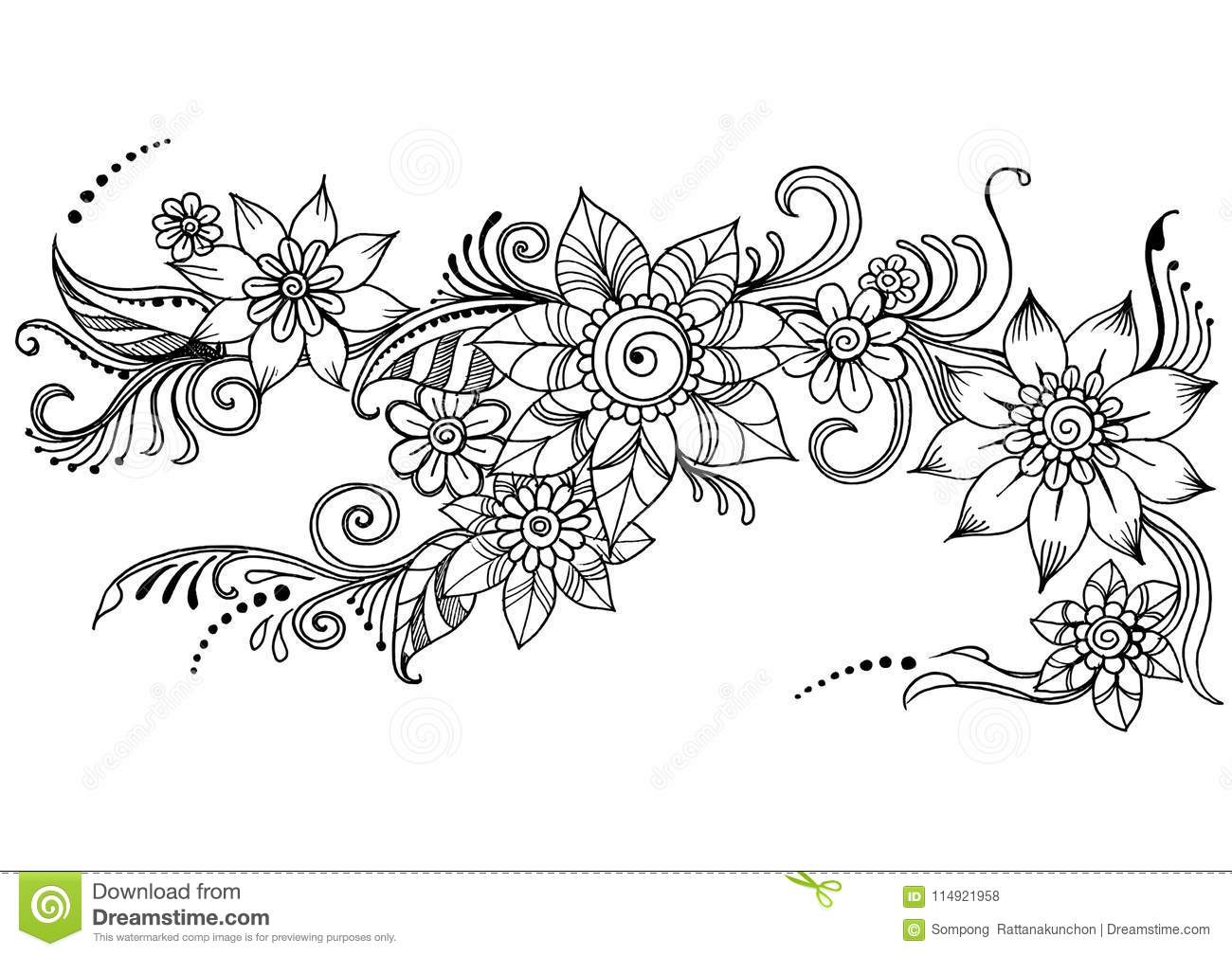 Detail Gambar Doodle Flower Nomer 2