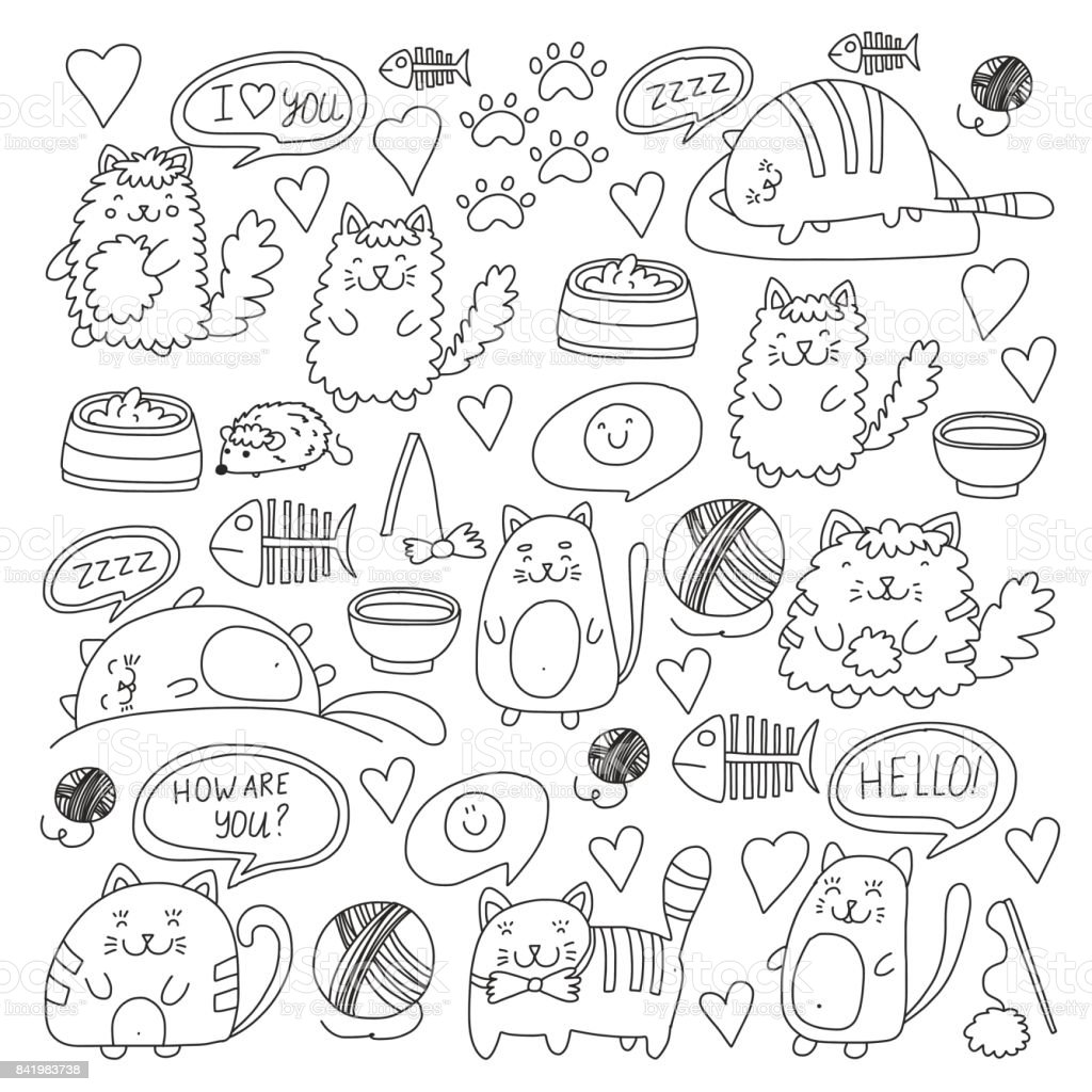 Detail Gambar Doodle Kucing Nomer 3