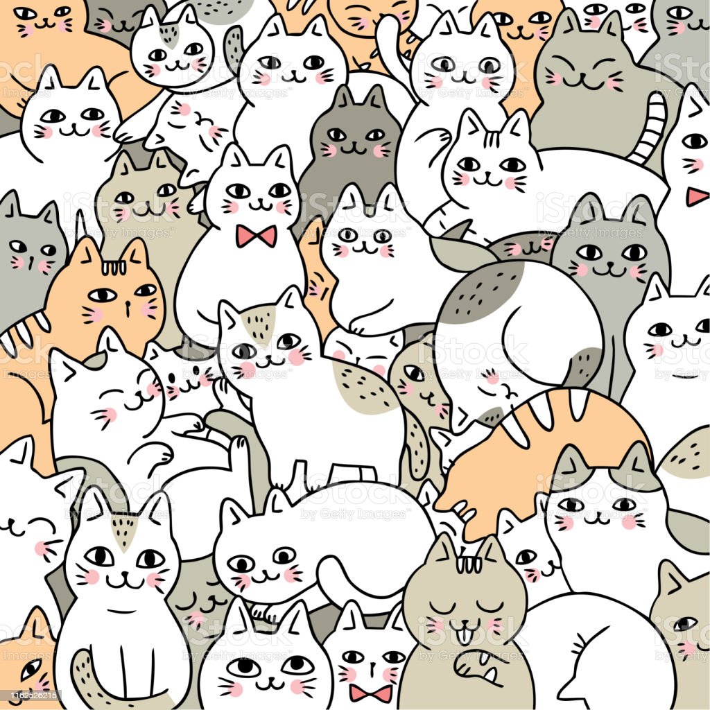 Detail Gambar Doodle Kucing Nomer 6