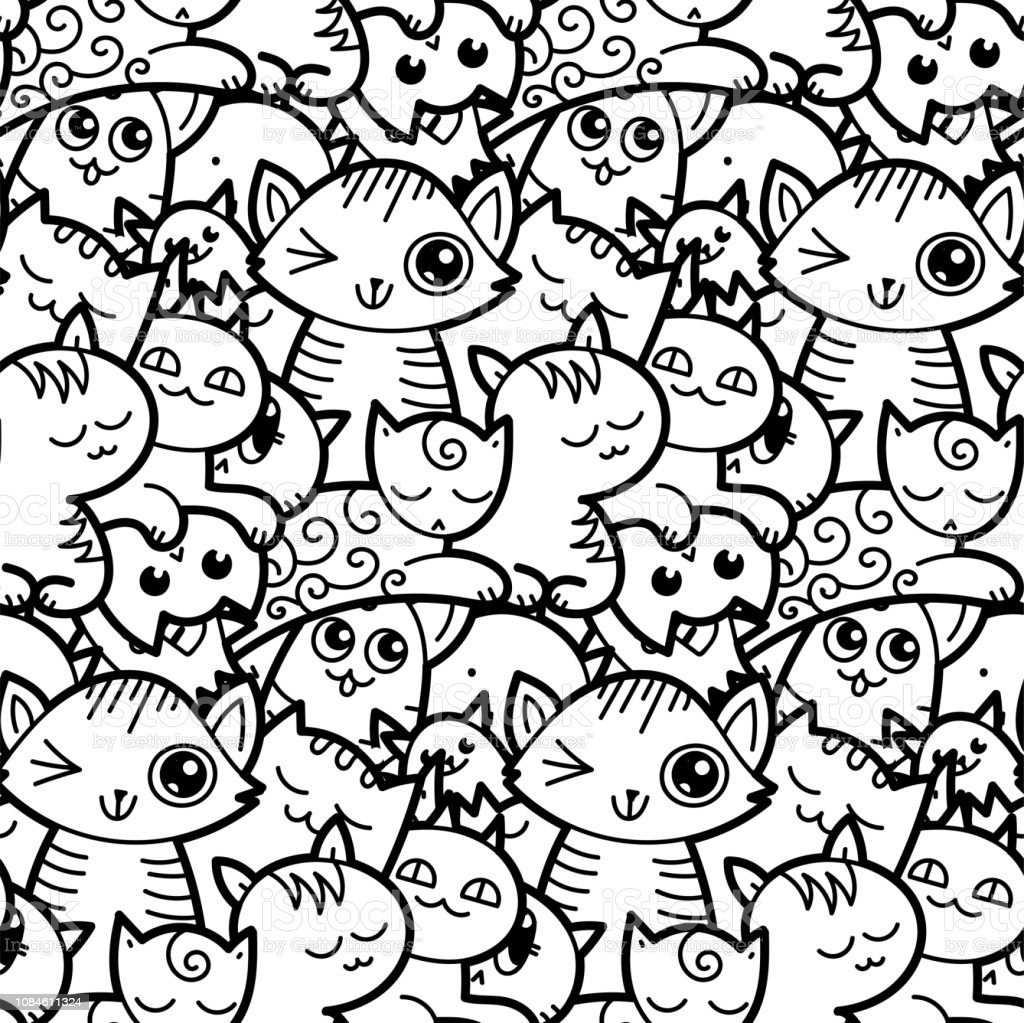 Detail Gambar Doodle Kucing Nomer 8