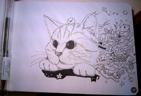 Detail Gambar Doodle Kucing Nomer 9