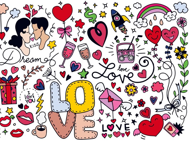 Detail Gambar Doodle Love Nomer 35