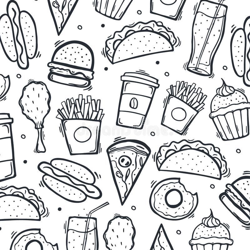 Detail Gambar Doodle Makanan Nomer 15