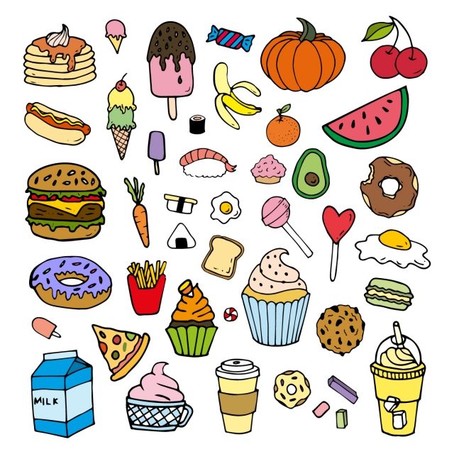 Detail Gambar Doodle Makanan Nomer 22