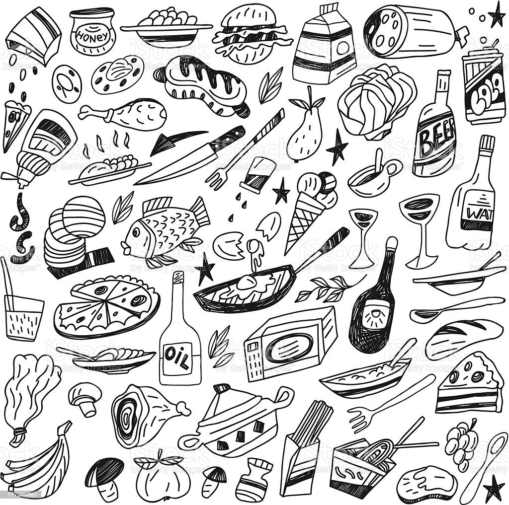 Detail Gambar Doodle Makanan Nomer 33