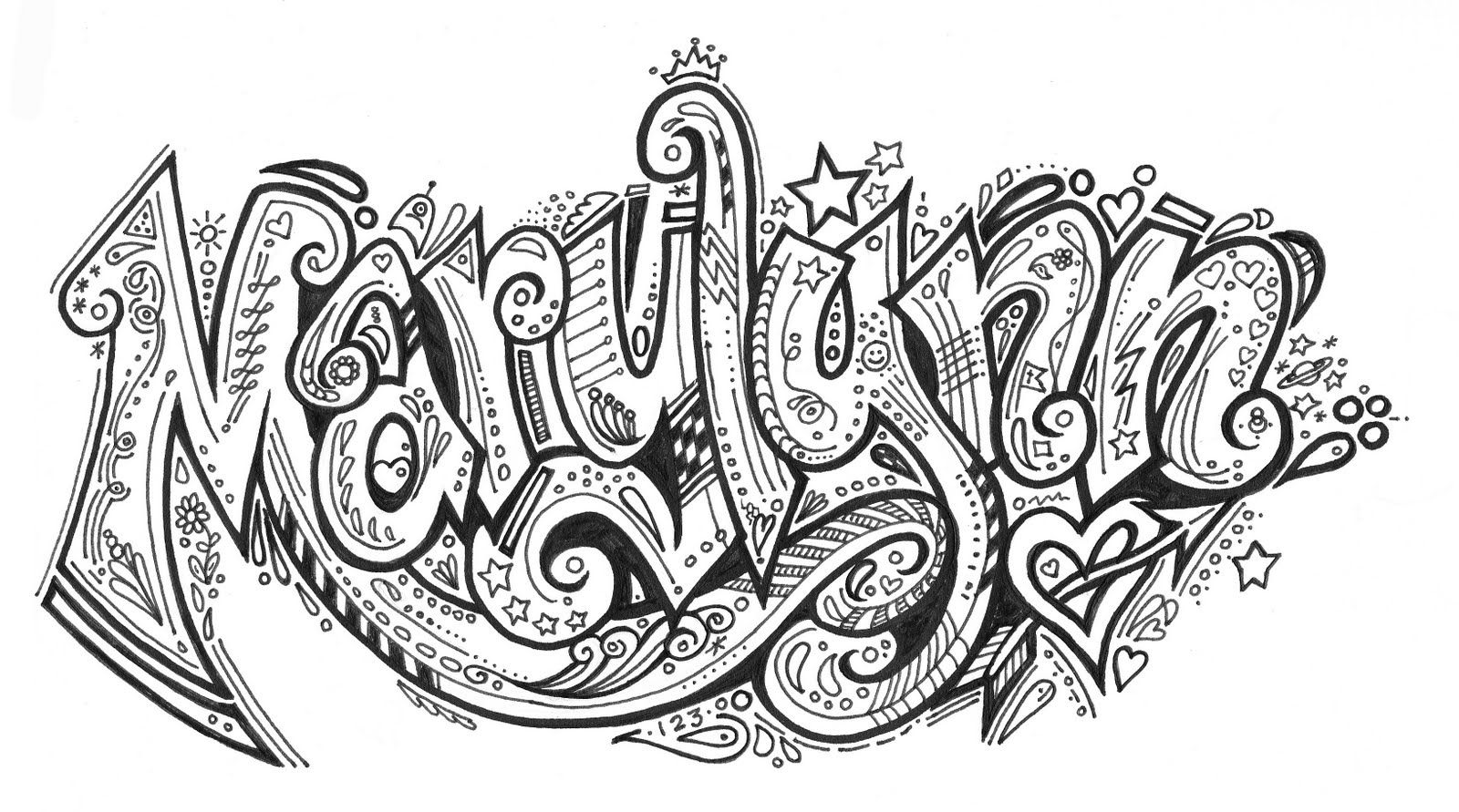 Detail Gambar Doodle Name Nomer 41