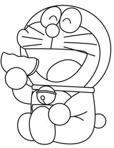 Detail Gambar Doraemon Hitam Putih Untuk Mewarnai Nomer 2