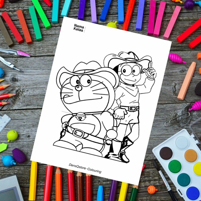 Detail Gambar Doraemon Mewarnai Nomer 48