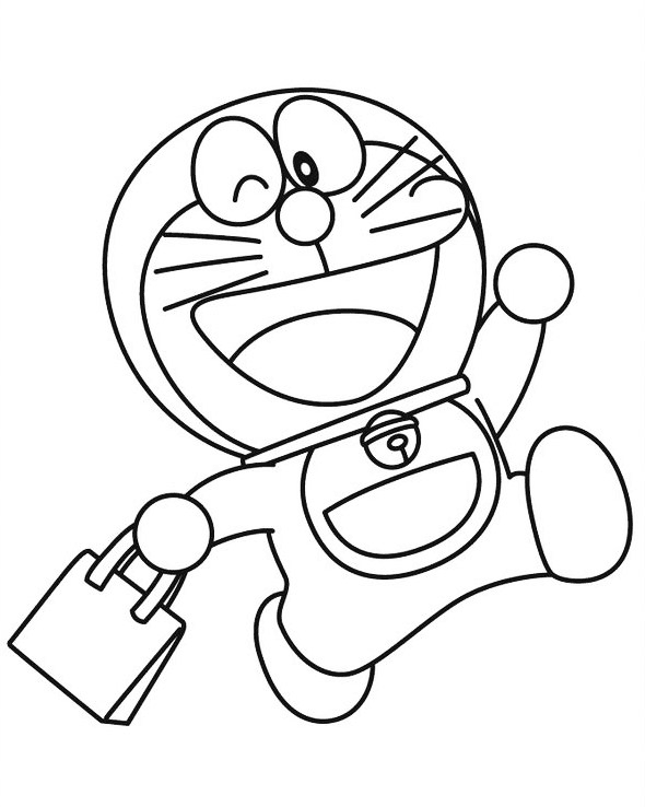 Detail Gambar Doraemon Untuk Mewarnai Nomer 12