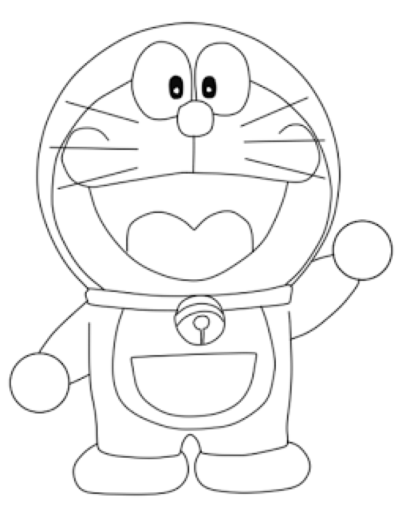 Detail Gambar Doraemon Yang Belum Diwarnai Nomer 24