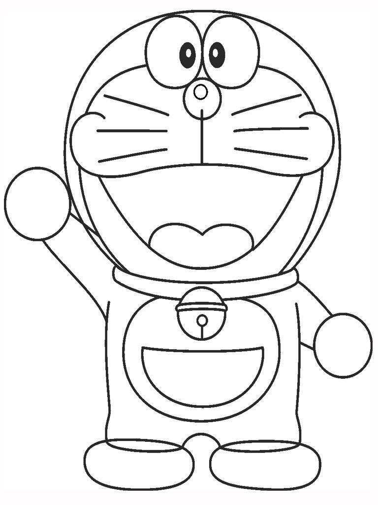 Detail Gambar Doraemon Yang Belum Diwarnai Nomer 6