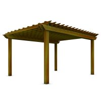 Detail Flachdach Pergola Holz Nomer 26