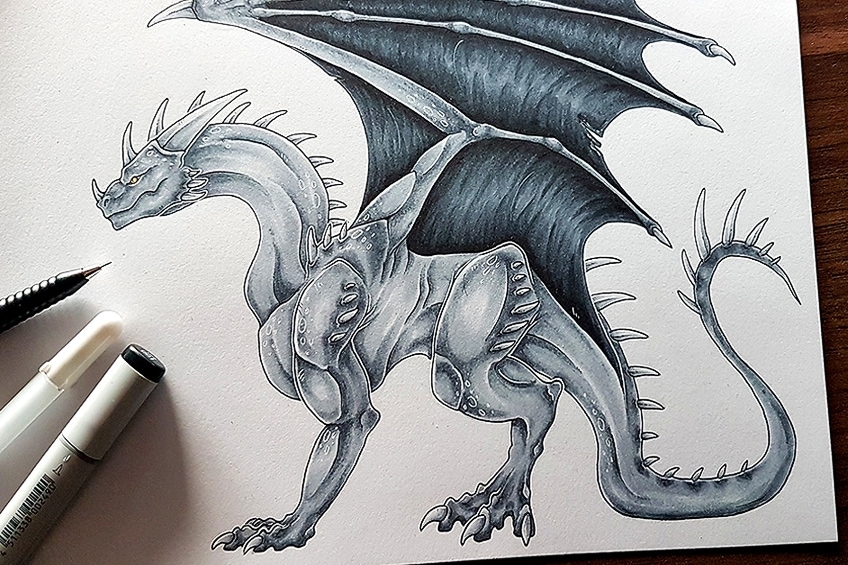 Detail Gambar Drawing Dragon Nomer 15