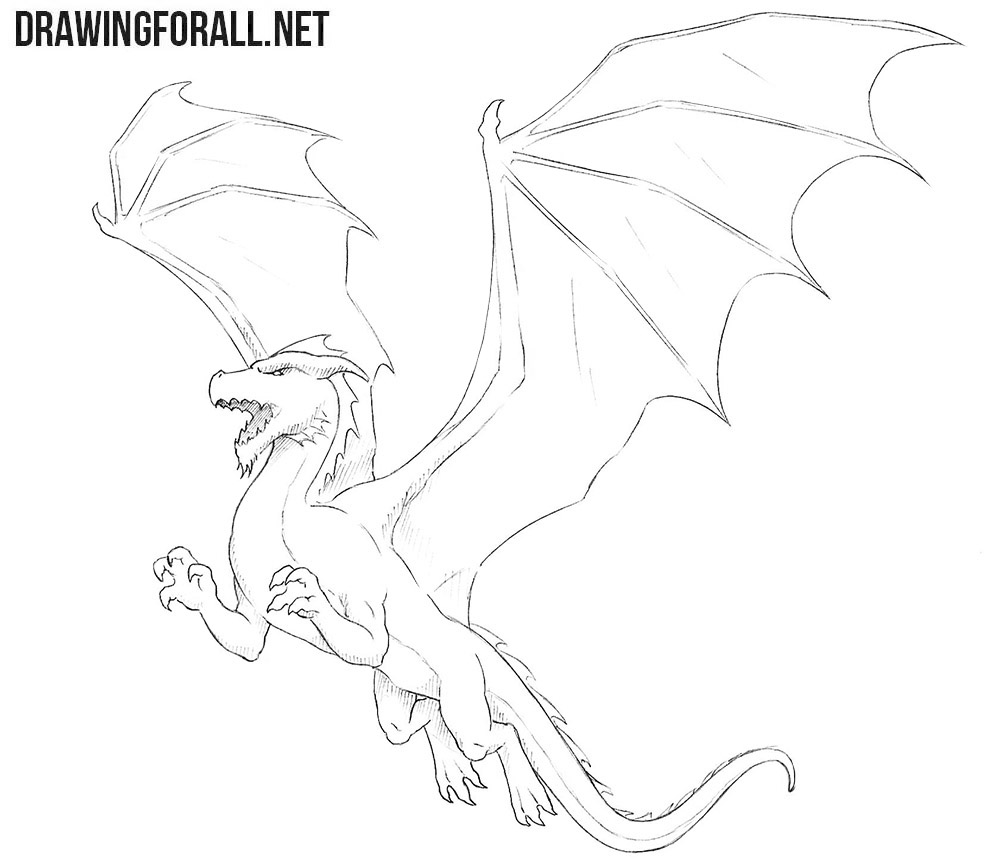 Detail Gambar Drawing Dragon Nomer 3