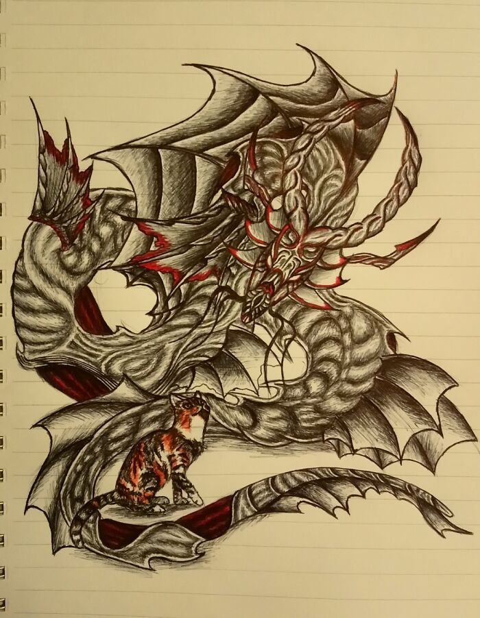 Detail Gambar Drawing Dragon Nomer 41