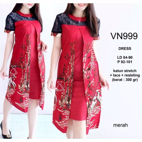 Detail Gambar Dress Batik Nomer 7