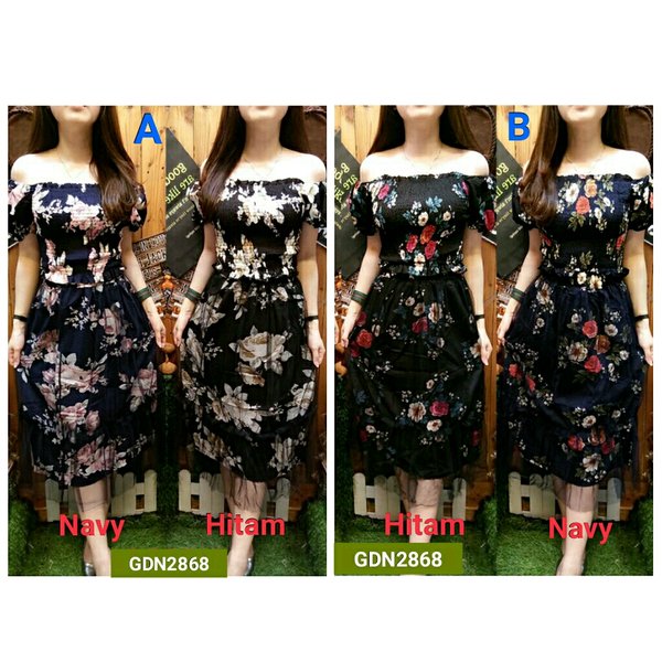 Detail Gambar Dress Motif Bunga Mawar Nomer 7