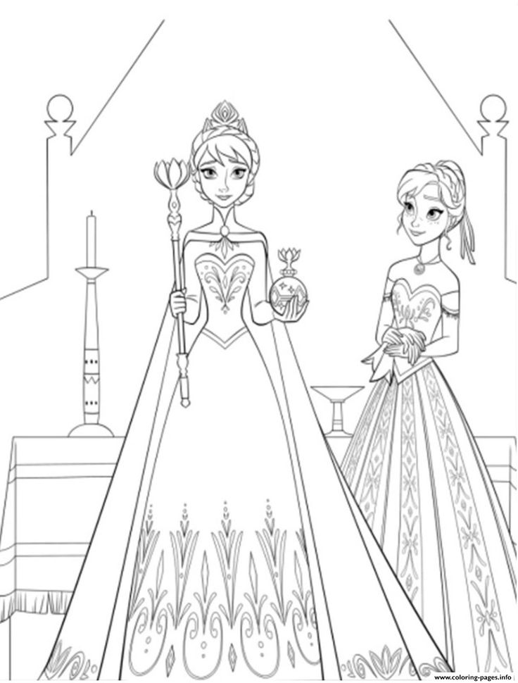 Detail Gambar Elsa Frozen Untuk Mewarnai Nomer 11