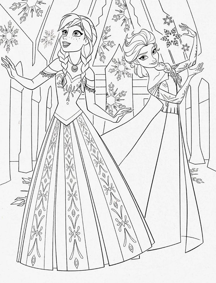 Detail Gambar Elsa Frozen Untuk Mewarnai Nomer 5