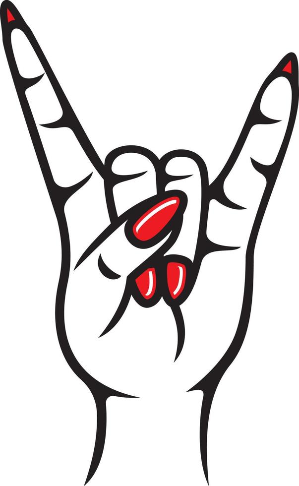 Detail Handzeichen Rock And Roll Nomer 3
