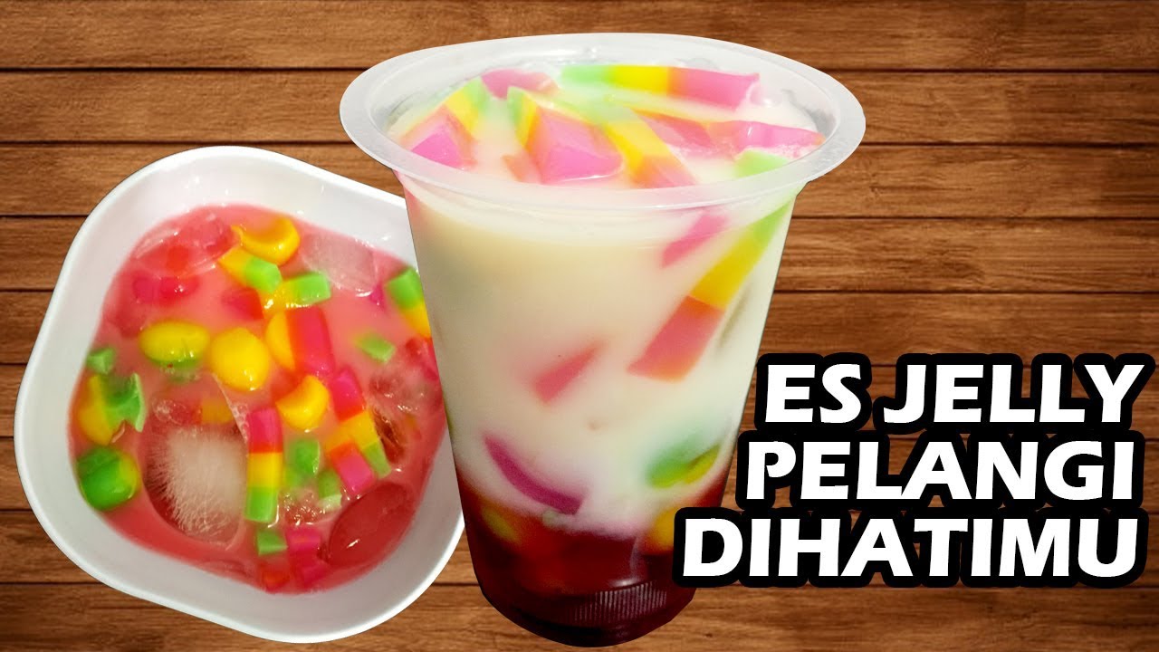Detail Gambar Es Jelly Pelangi Nomer 4