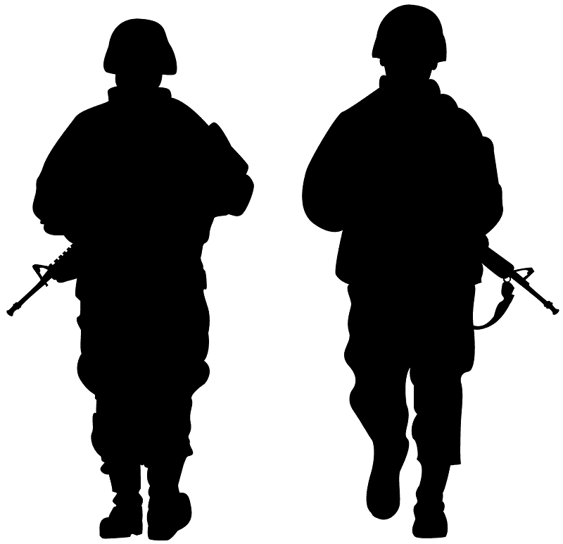 Detail Silhouette Soldat Nomer 13