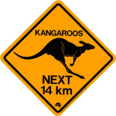 Detail Australian Road Signs Kangaroo Nomer 5