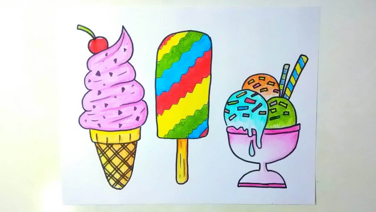 Detail Gambar Es Krim Untuk Mewarnai Nomer 49