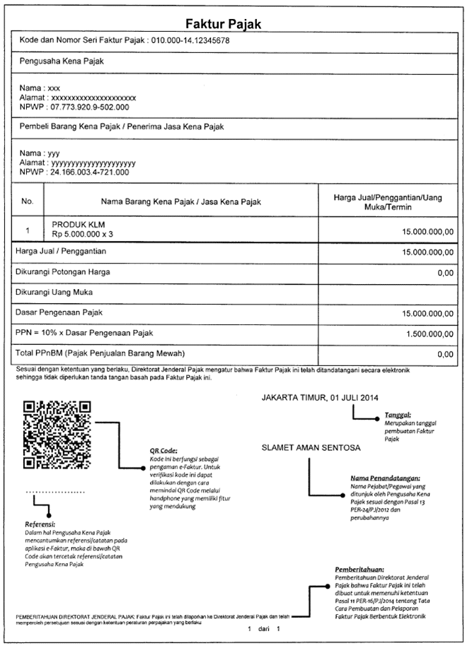 Gambar Faktur Pajak - KibrisPDR