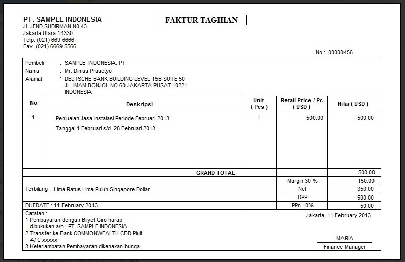 Detail Gambar Faktur Penjualan Nomer 20