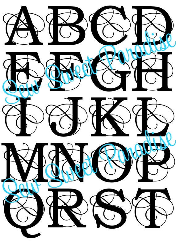 Detail Monogramm 6 Buchstaben Nomer 6