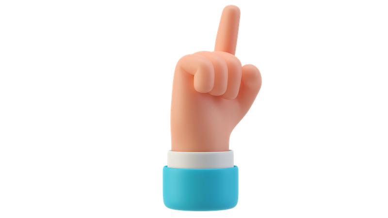Detail Pointing Hand 3d Model Nomer 21