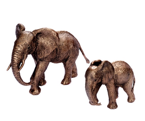 Detail Bronze Elefant Afrika Nomer 2
