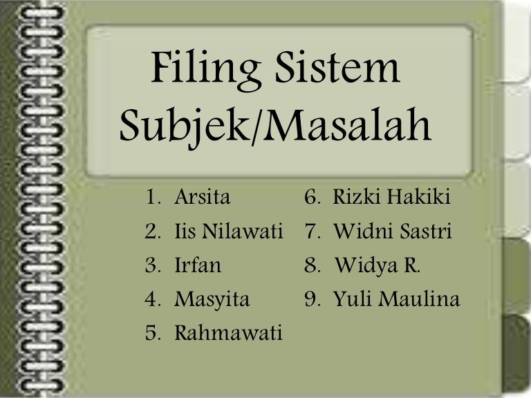 Detail Gambar Filing Sistem Masalah Nomer 6