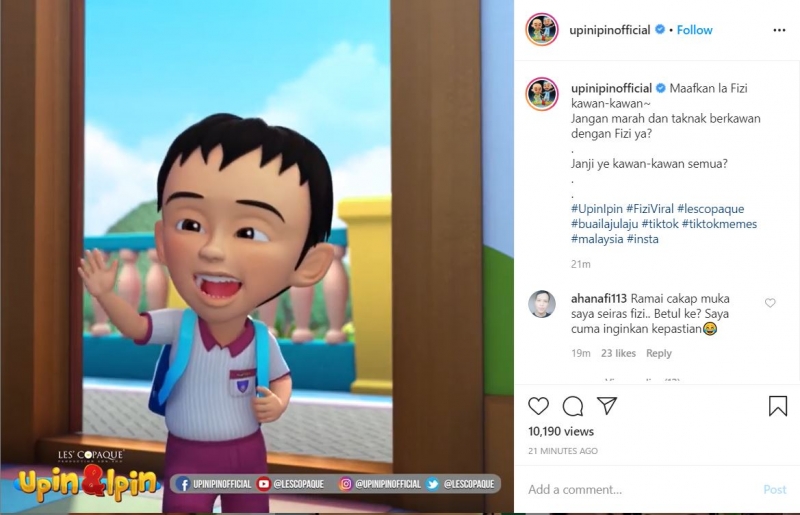 Detail Gambar Fizi Upin Ipin Nomer 34