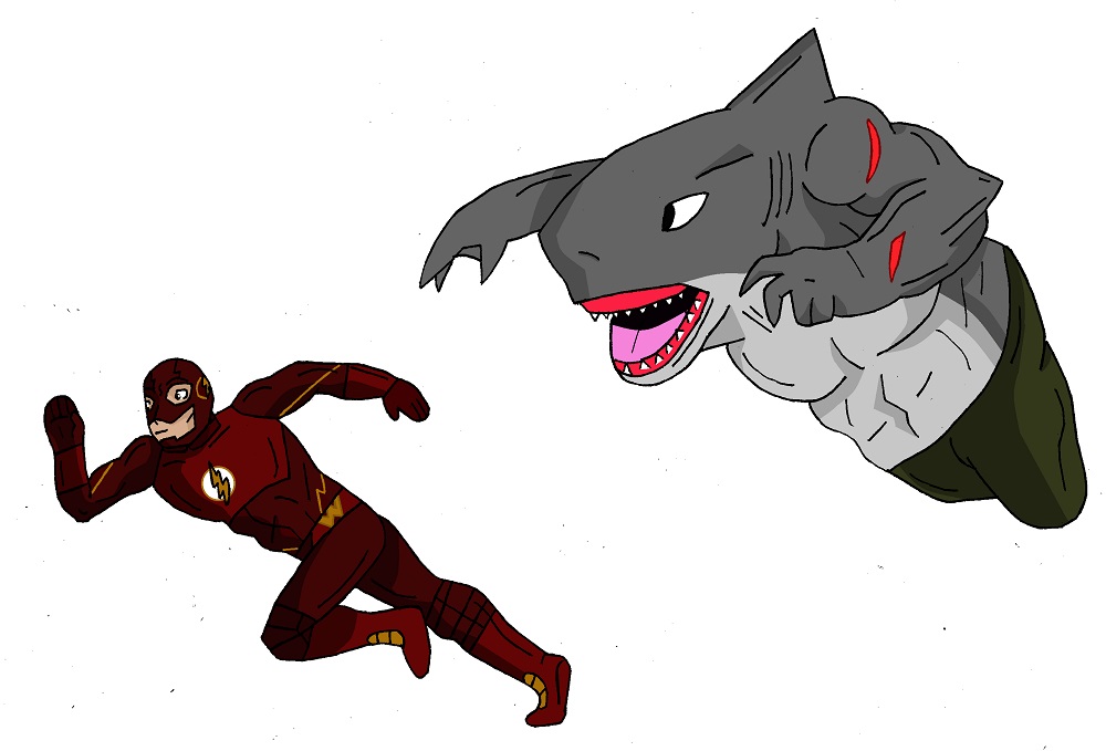 Detail Gambar Flash Vs King Shark Nomer 27