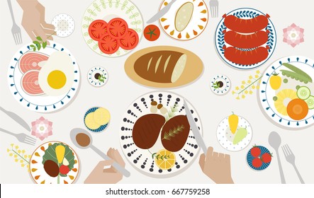 Detail Gambar Food Flat Design Flat Desain People Nomer 30