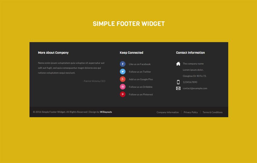 Detail Gambar Footer Simple Nomer 7