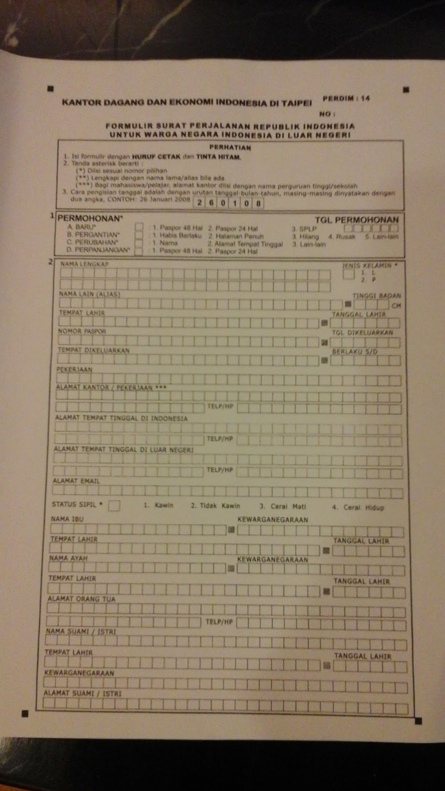 Detail Gambar Form Perpanjang Paspor Nomer 12