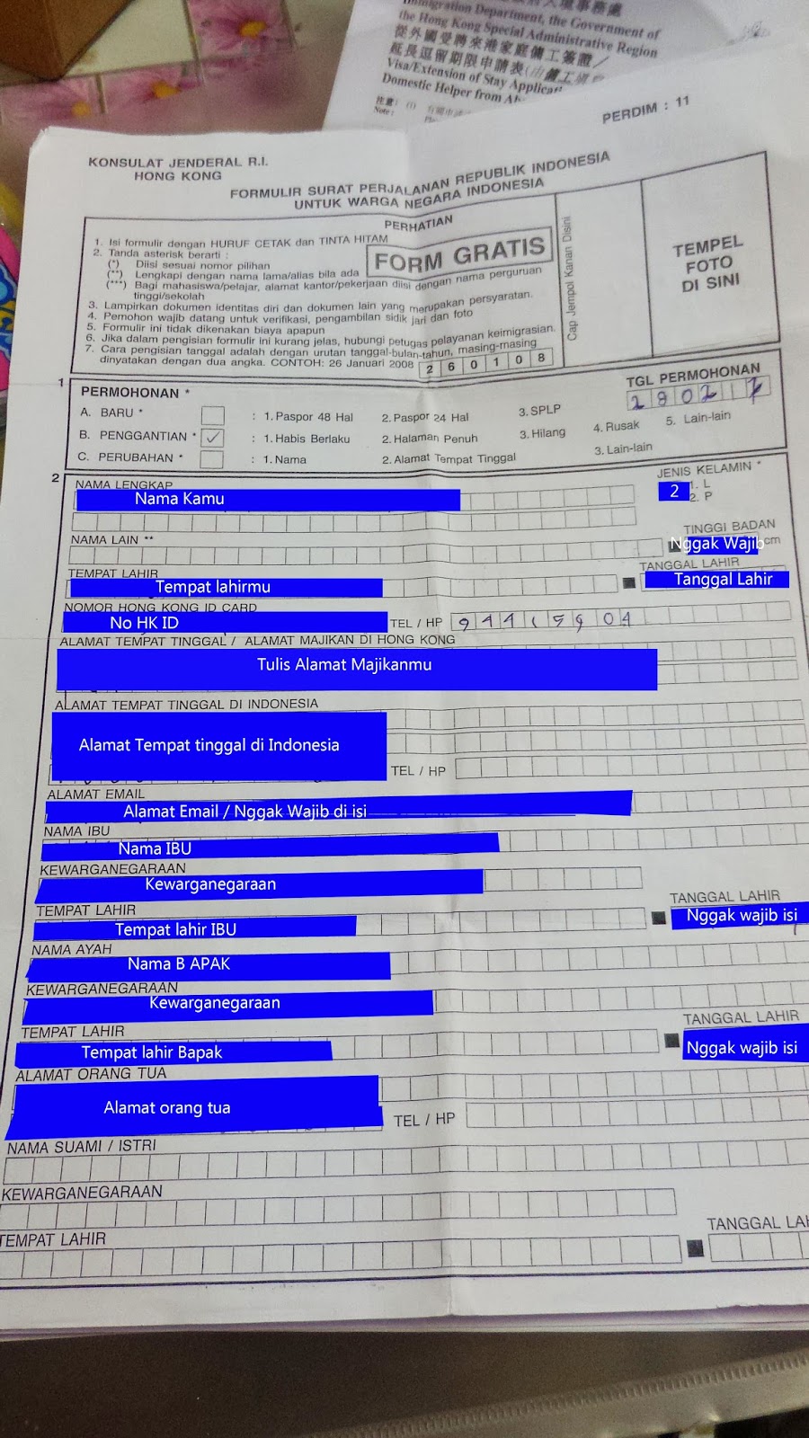 Detail Gambar Form Perpanjang Paspor Nomer 22