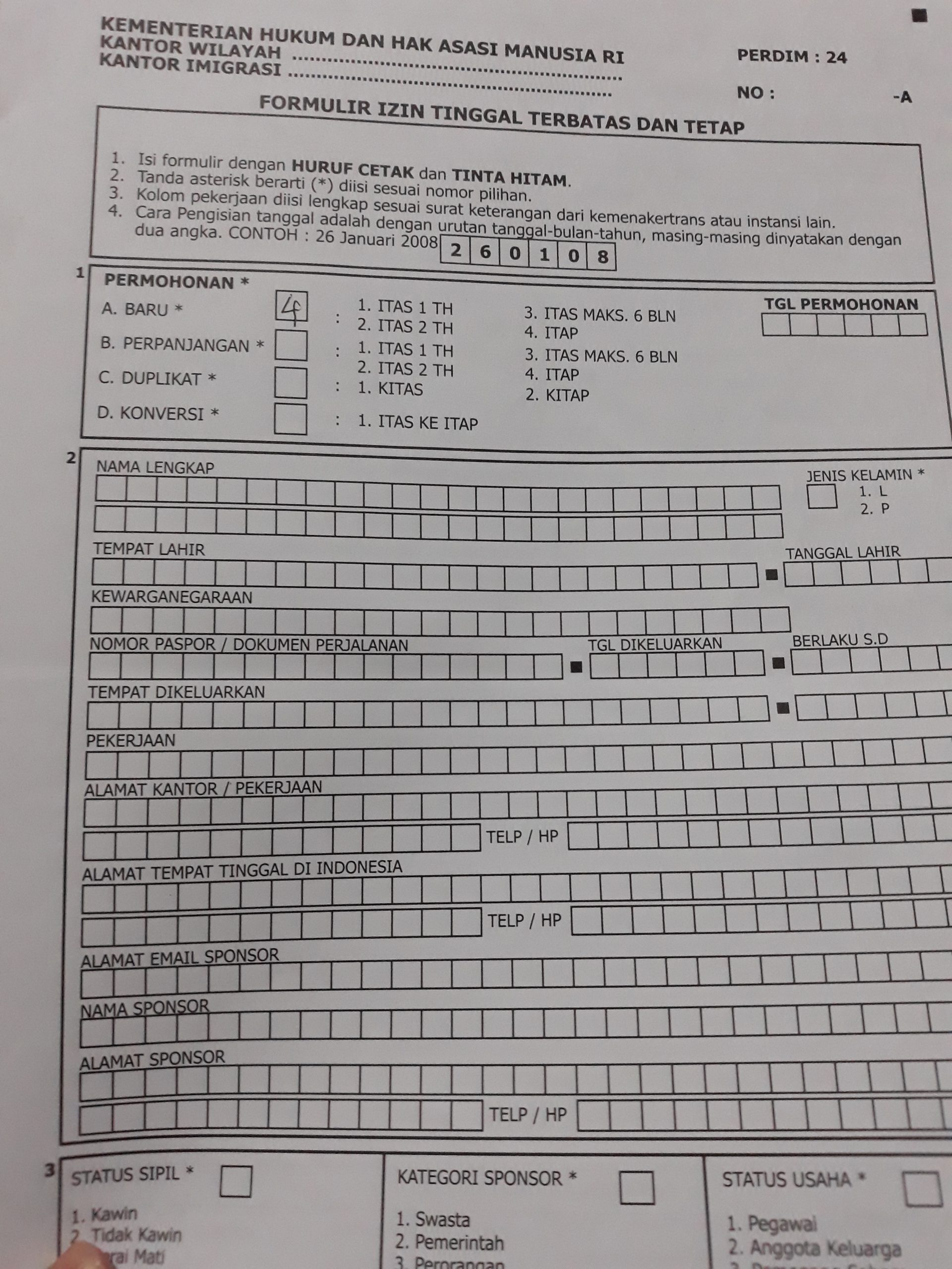 Detail Gambar Form Perpanjang Paspor Nomer 26