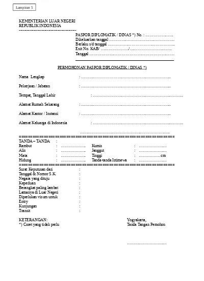 Detail Gambar Form Perpanjang Paspor Nomer 43