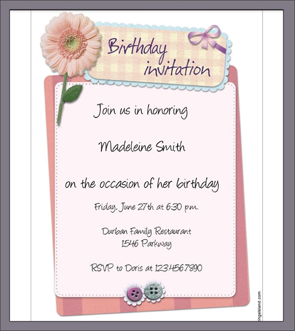 Detail Gambar Formal Invitation Birthday Nomer 43