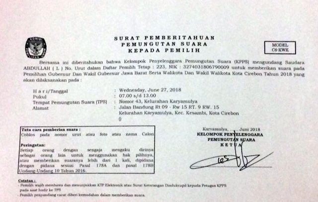 Detail Gambar Formulir C6 Nomer 4