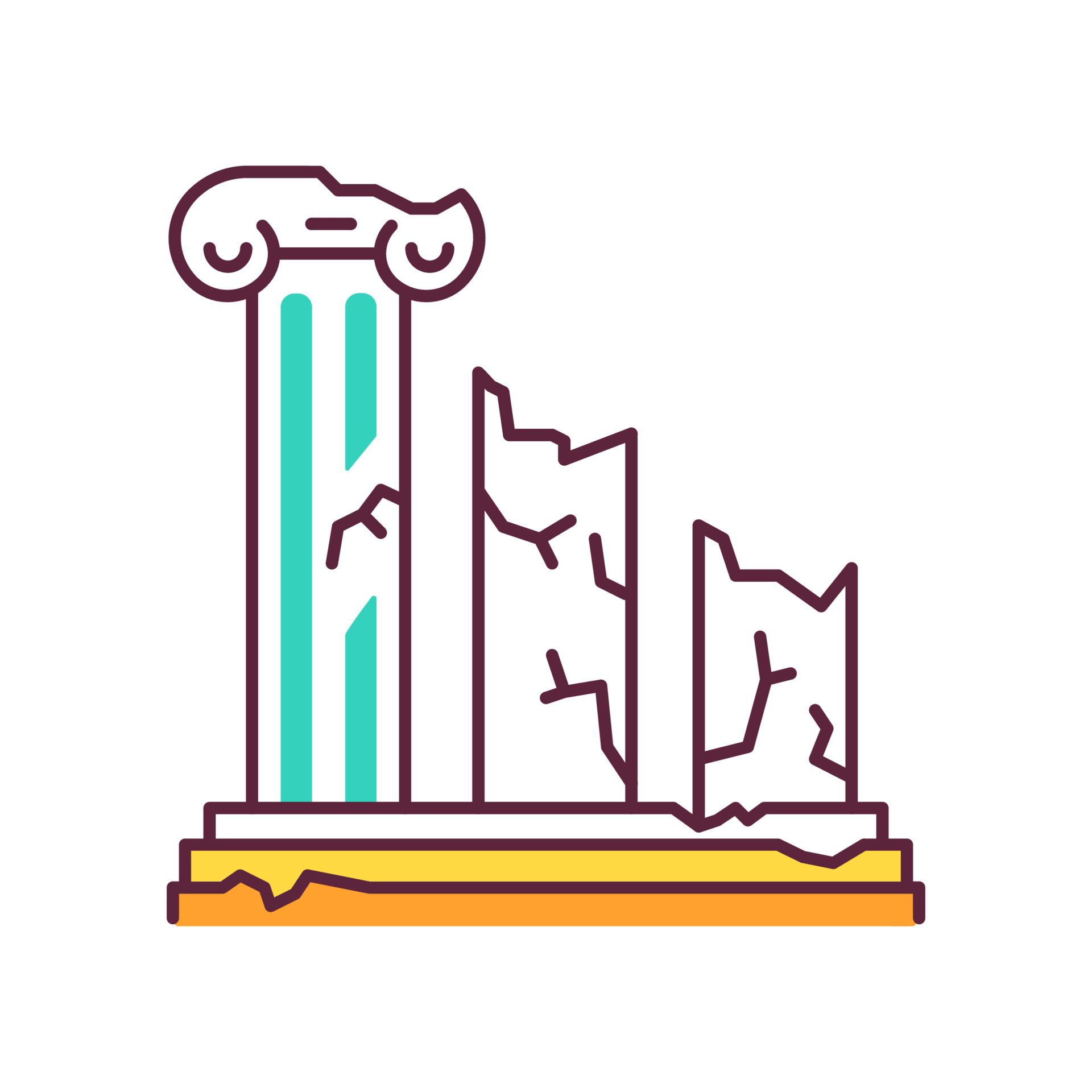 Detail Ruins Vector Nomer 3