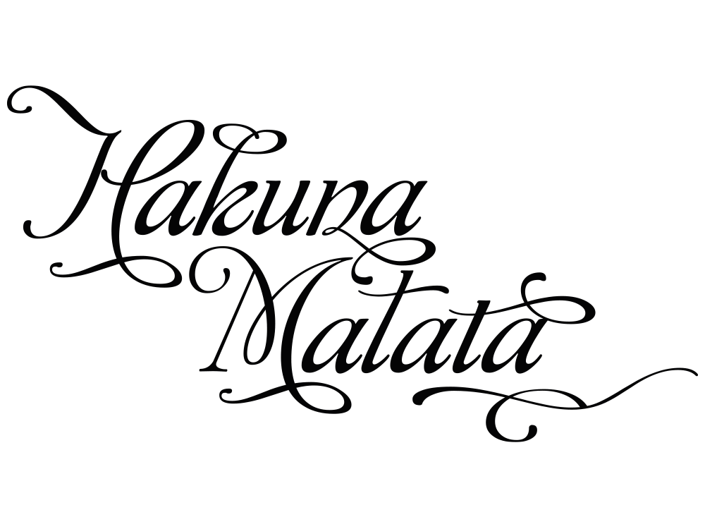 Detail Hakuna Matata Schriftzug Nomer 4